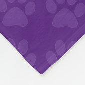 紫色の前部印刷パターン フリースブランケット (角)