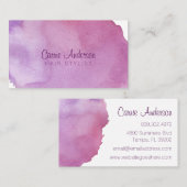 紫色の勾配の水彩画の名刺 名刺 (正面/裏面)