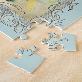 紫色の十字とのヴィンテージの天使 ジグソーパズル (側面)