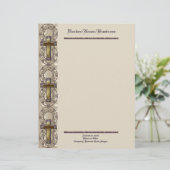 紫色の十字レターヘッド レターヘッド (スタンド正面)