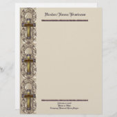 紫色の十字レターヘッド レターヘッド (正面/裏面)