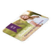 紫色の卒業写真の発表磁石 マグネット (左側)