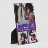 紫色の卒業写真コラージュ フォトプラーク (側面)