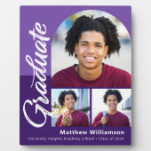 紫色の卒業式3フォトアーはっきりしたチスクリプトモダン フォトプラーク (正面)