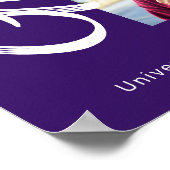 紫色の卒業式3フォトアーはっきりしたチスクリプトモダン ポスター (角)