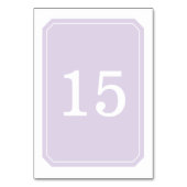 紫色の単にエレガントなテーブルカード テーブルナンバー (裏面)
