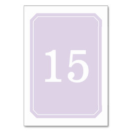 紫色の単にエレガントなテーブルカード テーブルナンバー