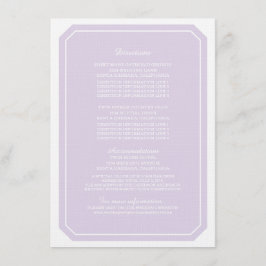 紫色の単エレガントなる情報カード エンクロージャーカード