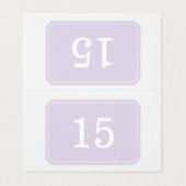 紫色の単エレガント折テーブルカード (外部フラット)