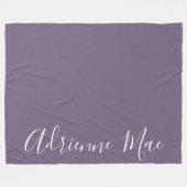 紫色の単パーソナライズされた位 フリースブランケット (正面(横))