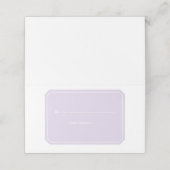 紫色の単純なエレガント座席表 プレイスカード (外部開封)