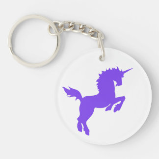 紫色の収集できる色のユニコーン キーホルダー
