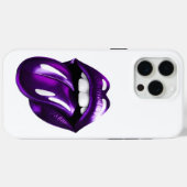 紫色の口 Case-Mate iPhoneケース (裏面 (横))