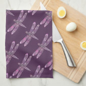 紫色の古さび: トンボ キッチンタオル (四つ折り)