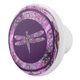 紫色の古さび: トンボ セラミックノブ