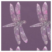 紫色の古さび: トンボ ファブリック (クローズアップ)