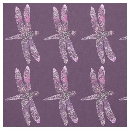 紫色の古さび: トンボ ファブリック (見本)