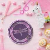 紫色の古さび: トンボ ペーパープレート (パーティー)