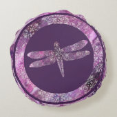 紫色の古さび: トンボ ラウンドクッション (裏面)