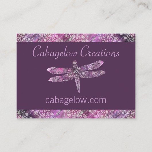 紫色の古さび: トンボ 名刺 (正面)