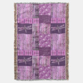 紫色の古さび: モザイク スローブランケット (正面縦)