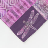 紫色の古さび: モザイク フリースブランケット (角)