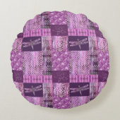 紫色の古さび: モザイク ラウンドクッション (正面)