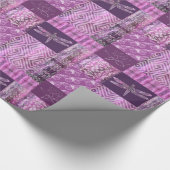 紫色の古さび: モザイク ラッピングペーパー (角)