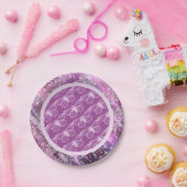 紫色の古さび: 蝶 ペーパープレート (パーティー)