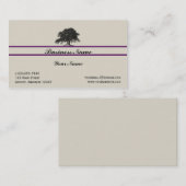 紫色の名刺のオークの木のプランテーション 名刺 (正面/裏面)