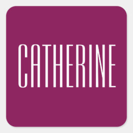 紫色の名前のシール スクエアシール