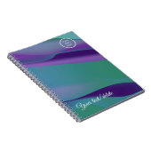 紫色の名前のロゴスパイラルフォトノートブック ノートブック (右側)