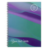 紫色の名前のロゴスパイラルフォトノートブック ノートブック (正面)