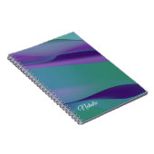 紫色の名前ミニマルスパイラルフォトノートブック ノートブック (右側)