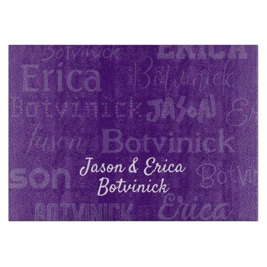 紫色の名前Chalahボード カッティングボード (正面)