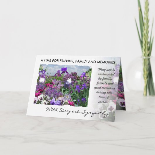 紫色の哀悼カード 15a カード (正面)