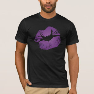 紫色の唇 Tシャツ