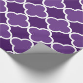 紫色の四葉模様 ラッピングペーパー (角)