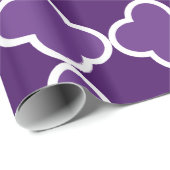 紫色の四葉模様 ラッピングペーパー (ロールコーナー)