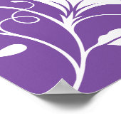 紫色の四角いウェディングレセプションシーティングチャート ポスター (角)