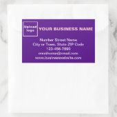 紫色の四角形の上のビジネスブランドのシール 長方形シール (バッグ)