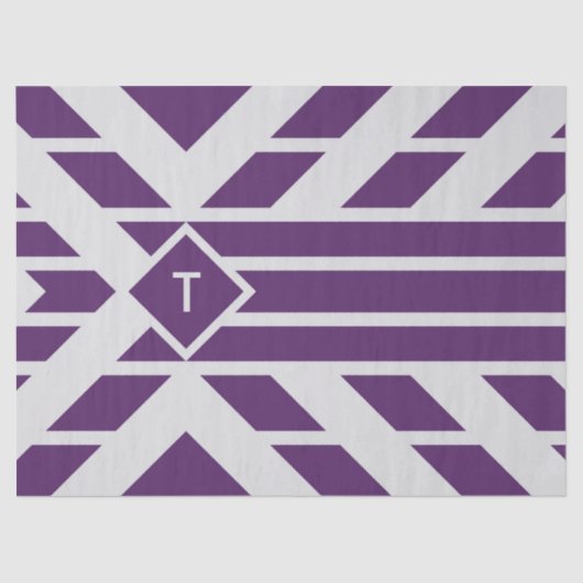 紫色の四角形ストライプのティッシュペーパー 薄葉紙 (正面)