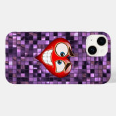 紫色の四角形 Case-Mate iPhoneケース (裏面 (横))