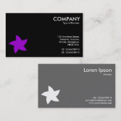 紫色の回転スター記号 – 黒 名刺 (正面/裏面)