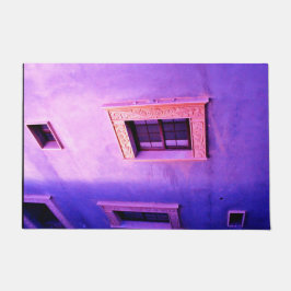 紫色の壁 ドアマット