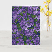 紫色の夏フローラアート薄紫ガーデニングパターン カード (黄色い花)