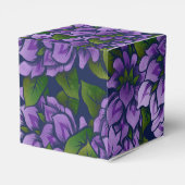 紫色の夏フローラアート薄紫ガーデニングパターン フェイバーボックス (裏面サイド)