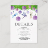 紫色の夏結婚の囲いカード エンクロージャーカード (正面)