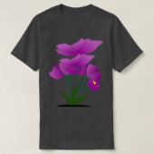 紫色の夏花植物 Tシャツ (デザイン正面)