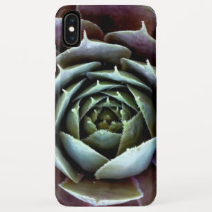 紫色の多肉植物のクローズアップ iPhone XS MAXケース
